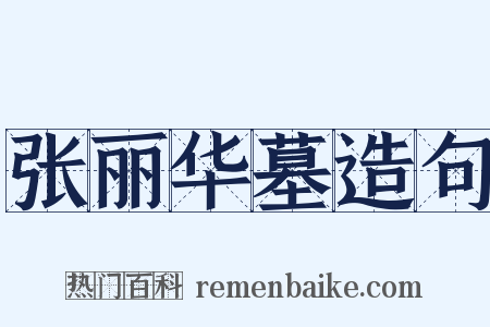 张丽华墓造句是什么意思的图片